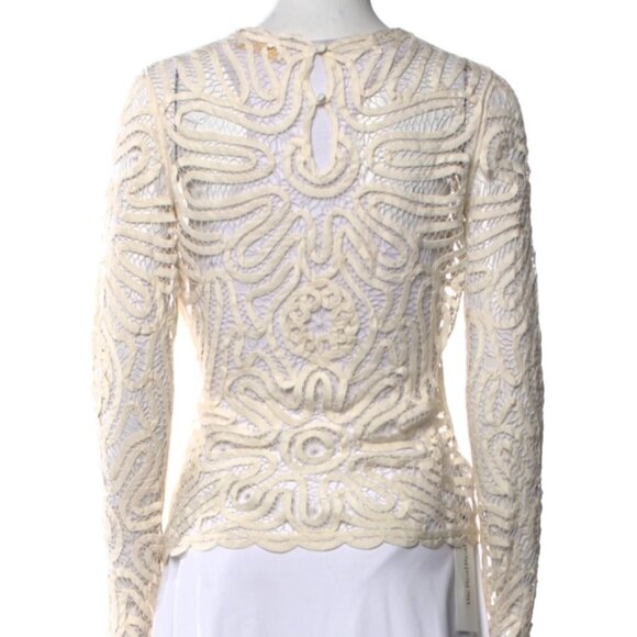NWOT Spring 2023 Collection ULLA JOHNSON Nomi Lace Top in Pristine XS $890 - Picture 7 of 8